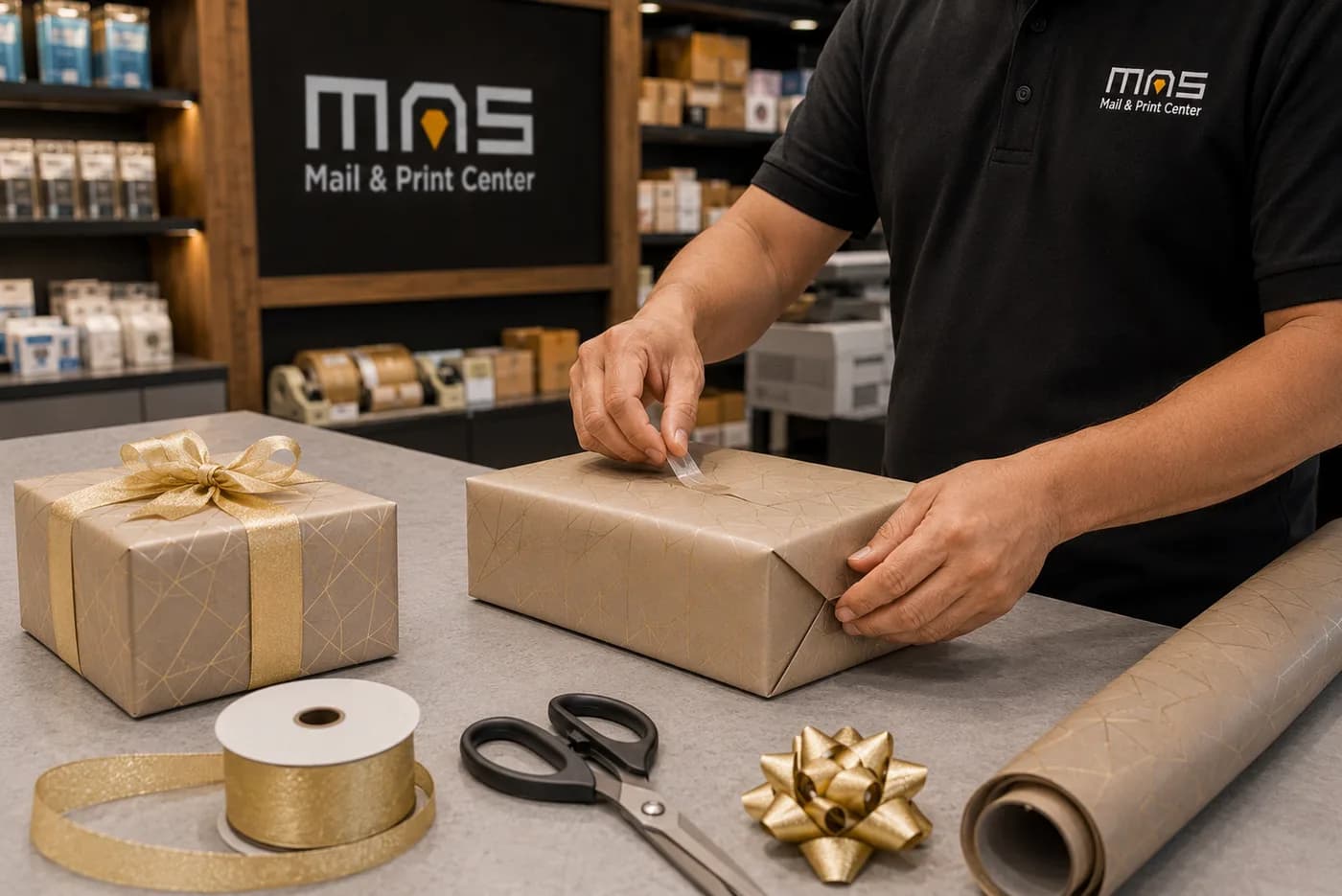 Gift Wrapping at MAS Mail & Print Center