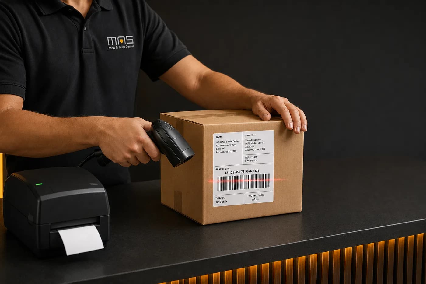 Package Receiving at MAS Mail & Print Center