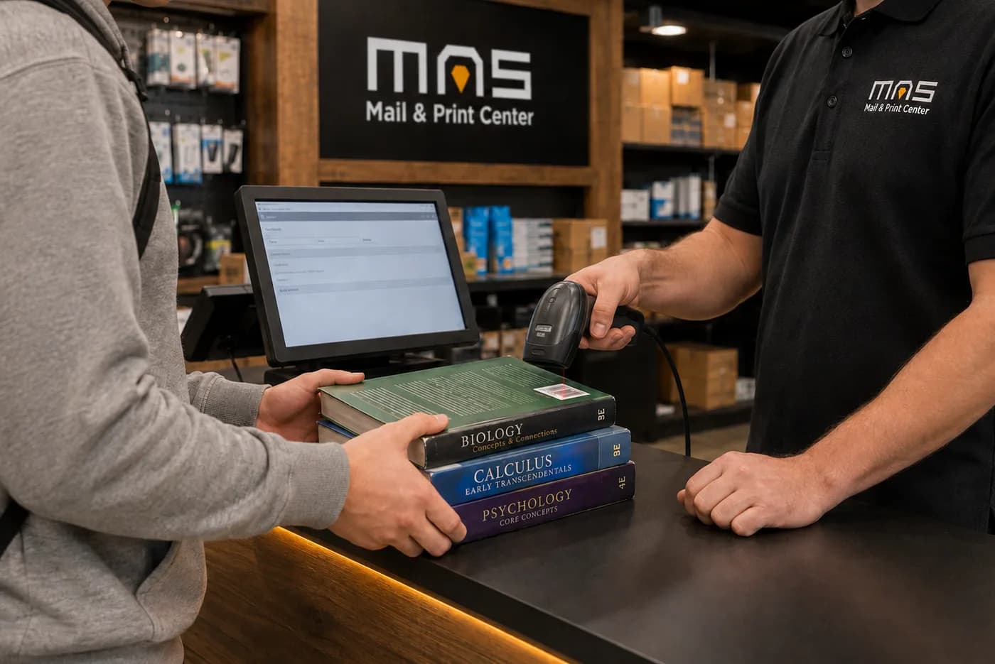 Textbook Buyback at MAS Mail & Print Center